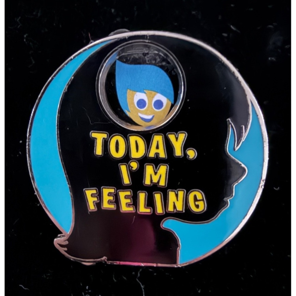Disney pin 114212 Inside Out Mood Spinner Today I'm Feeling Joy Disgust Anger Fe